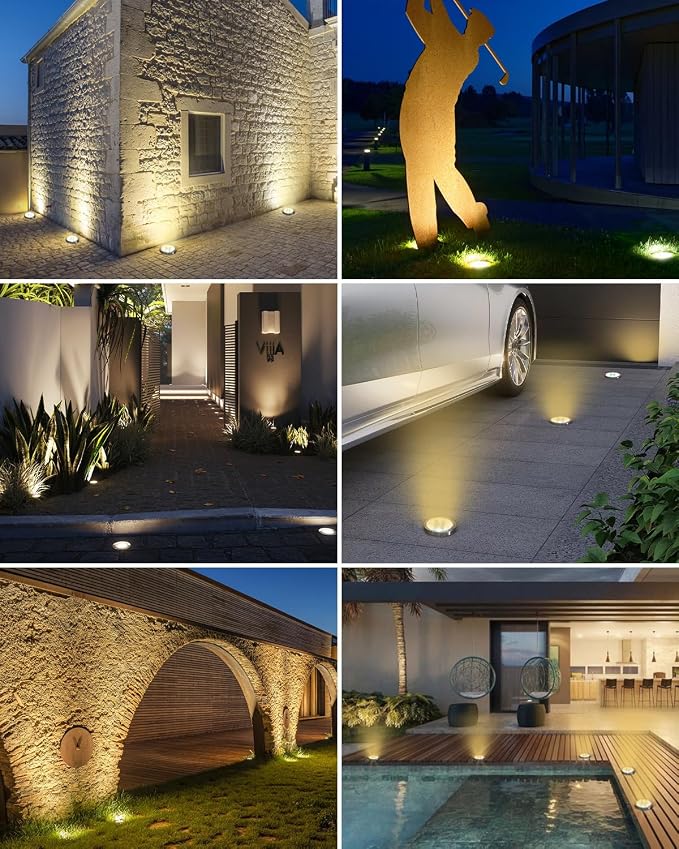 btfarm 2 Pack Solar Lights Outdoor, 8 LED Solar Ground Lights IP65 Waterproof - Image 7