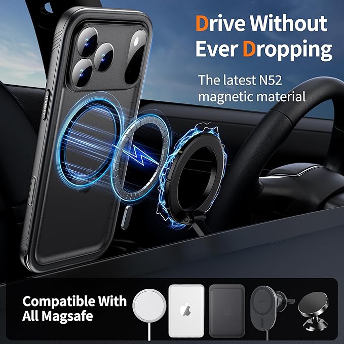 Cozycase for iPhone 17 Pro Max Waterproof Case Full-Body Bumper Shockproof - Image 2
