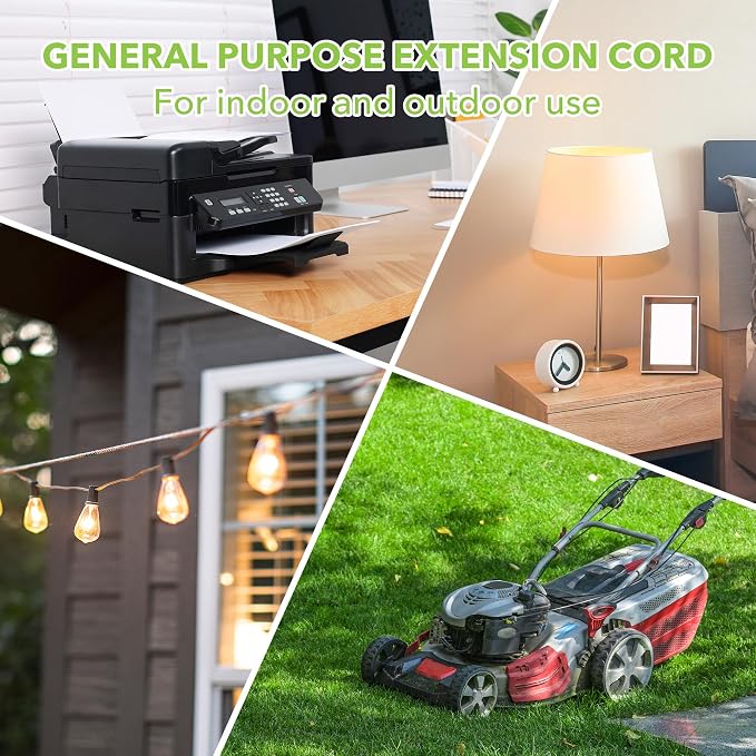 BN-LINK 3 Ft Outdoor Extension Cord 16/3 SJTW General Purpose Power Cord - Image 8
