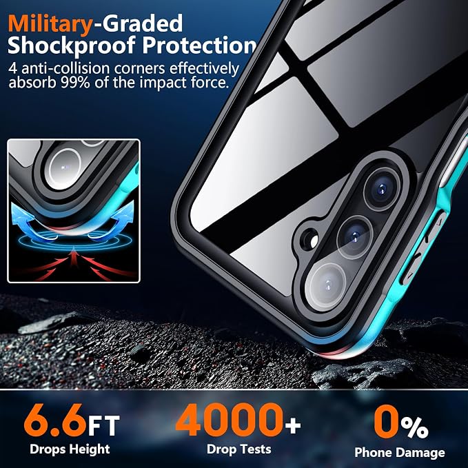 SPIDERCASE for Samsung Galaxy A16 5G Case Waterproof, Built-in Screen & Camera - Image 3