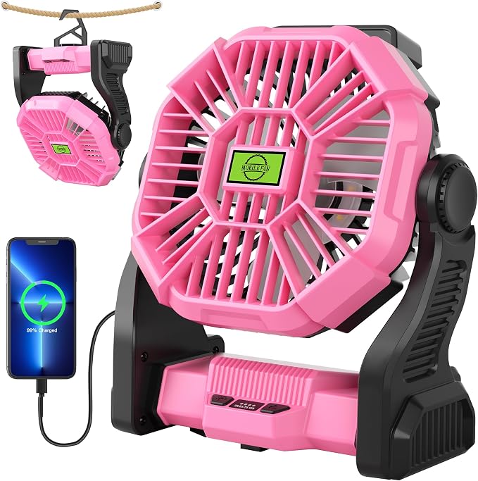 Portable Fan Rechargeable Camping Essentials, Cordless Camping Fan Battery - Image 8