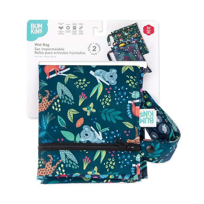 Bumkins Waterproof Wet Bag for Baby, Swim Suit, Cloth Diapers, Pump Parts - Image 6