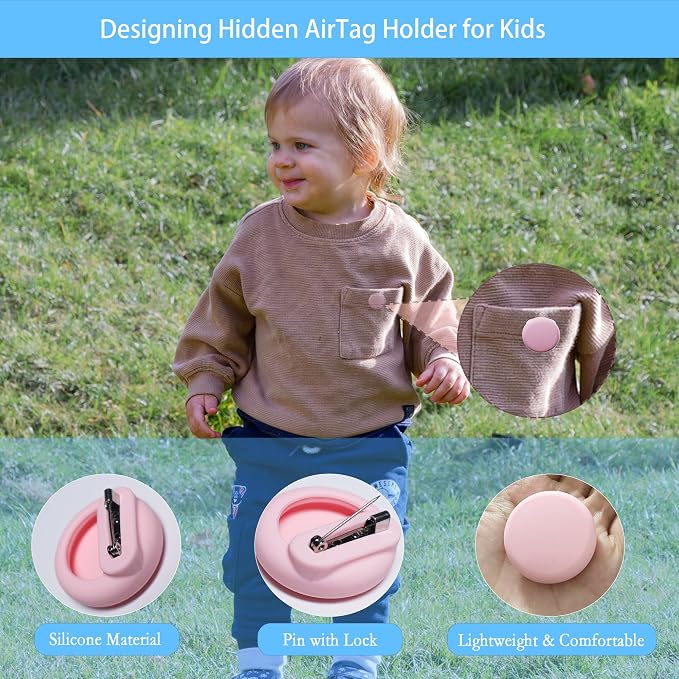 Air Tag Holder for Kids, Hidden GPS Tracker Case - Image 2