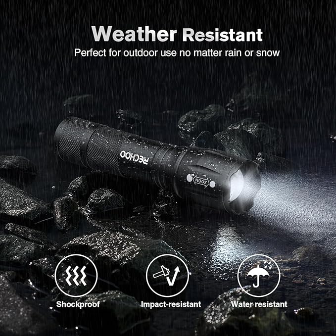 RECHOO 4Pack LED Flashlight, Bright Small Flashlights High Lumens - Image 4