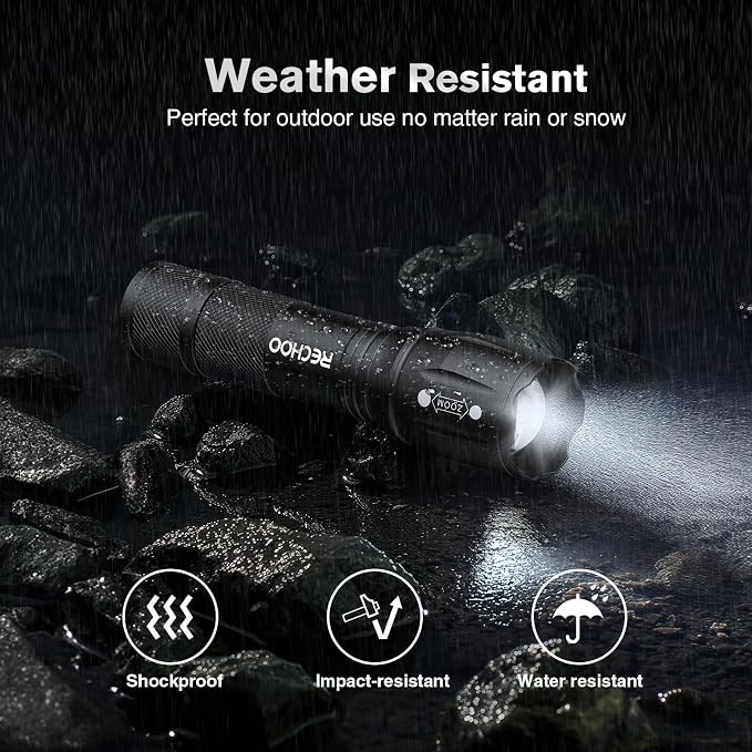 RECHOO 6Pack LED Flashlight, Bright Small Flashlights High Lumens - Image 4