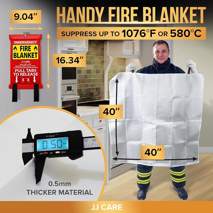 JJ CARE Fire Blanket – 10 Packs - Image 3