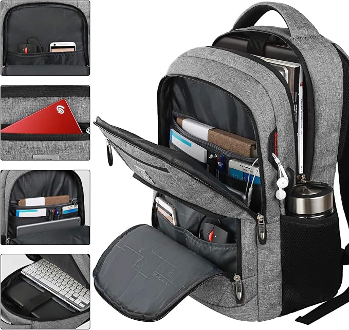 Volher 17 Inch Laptop Backpack, Business Anti Theft Slim Durable Laptops - Image 2
