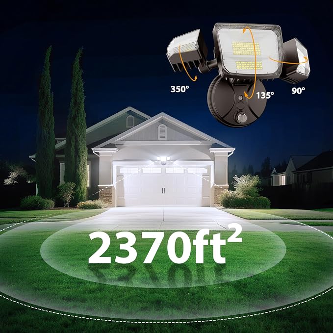 Onforu 90W Dusk to Dawn Outdoor Lighting, 10000lm Flood Lights Outdoor - Image 6