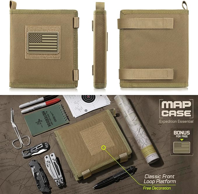 LIVANS Tactical Pouch Military Map Case Holder Army Foldable Map Storage Pouch - Image 6