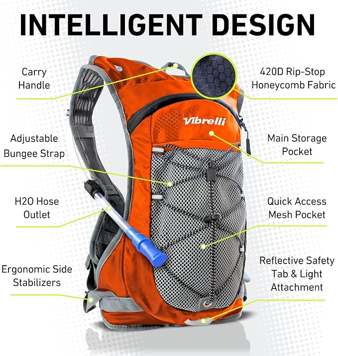 Vibrelli Hydration Backpack & 2L Hydration Bladder - Image 7