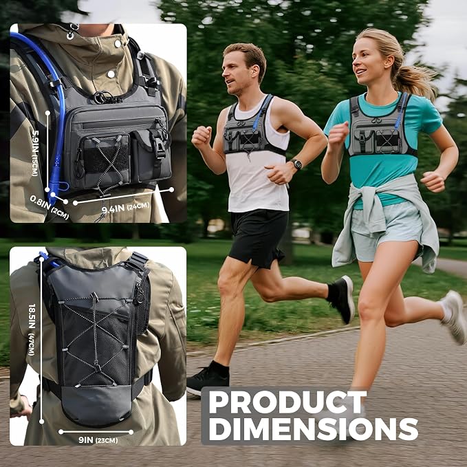Criuage USA Original Patent Running Hydration Vest Backpack, Lightweight Chest - Image 6