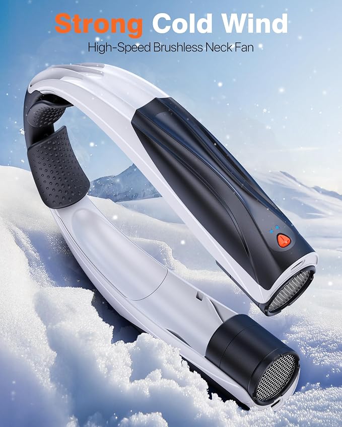 Portable Neck Fan - 6000mAh Battery Hands Free Personal Fan - Image 2