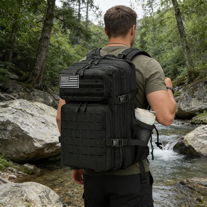 Military Tactical Backpack 45L/25L 3 Day Assault Pack Molle Daypack Hiking - Image 7