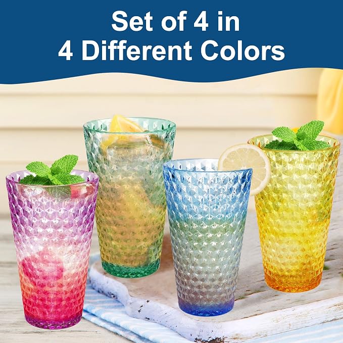 Lily's Home 19.4oz Highball Glasses Set of 4 - Image 2