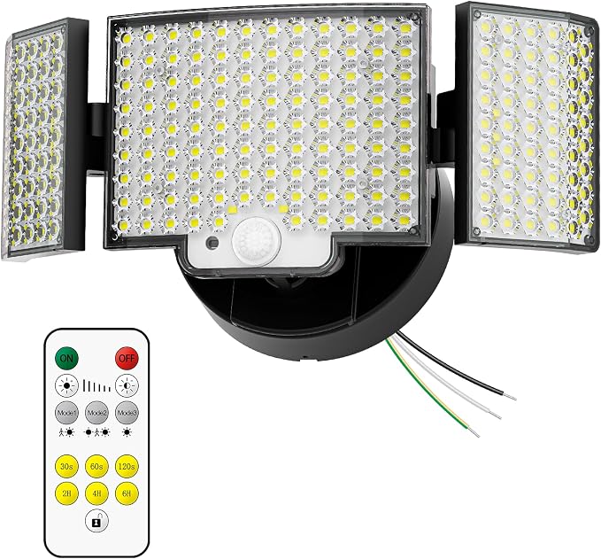 Motion Sensor Outdoor Light Hardwired, 45W 7500LM Security Flood Lights Motion by NACINIC