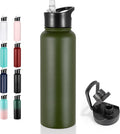 VEGOND 40 oz Insulated Water Bottle Stainless Steel Metal Water Bottles by VEGOND