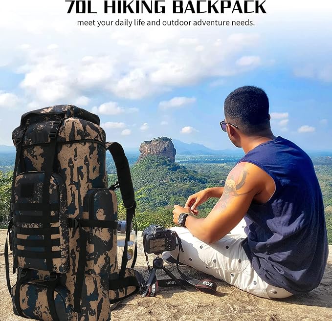 Hiking Backpack for Men 70L/100L Camping Backpack Military Rucksack Molle 3 - Image 7