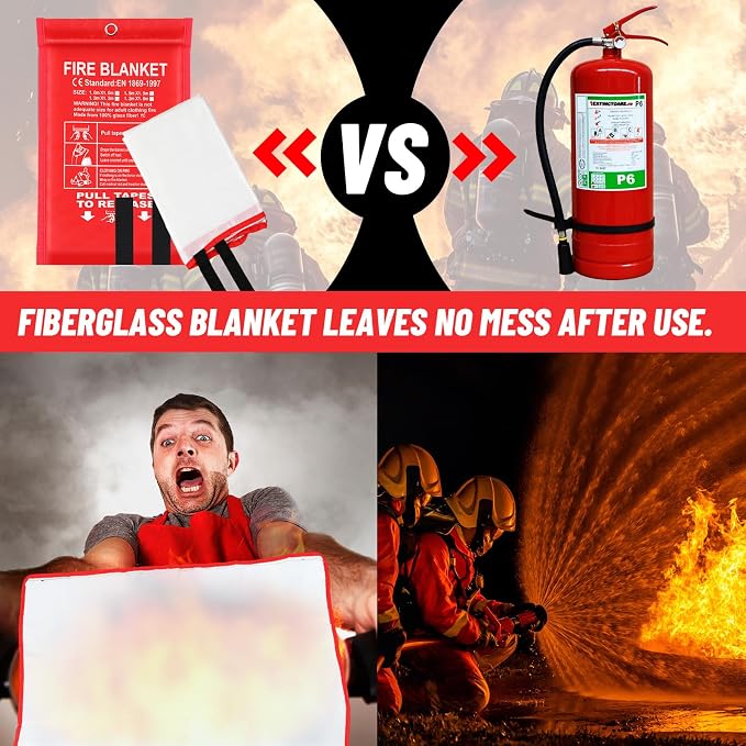 60 Pcs Emergency Fire Blankets for Home and Kitchen 40x40 Inch 20 Fiberglass - Image 6