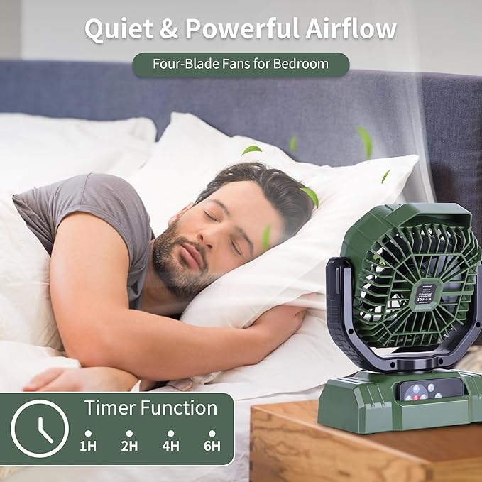 AVV 20000mAh High Speed Portable Camping Rechargeable Fan - Image 5