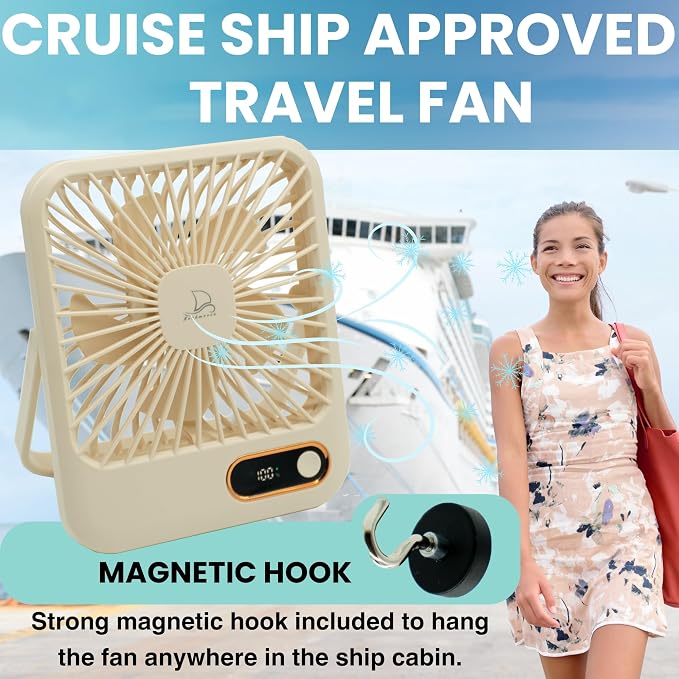 Nordmoose Cruise Ship Approved Fan – Up To 16 Hours Battery Life, USB - Image 2