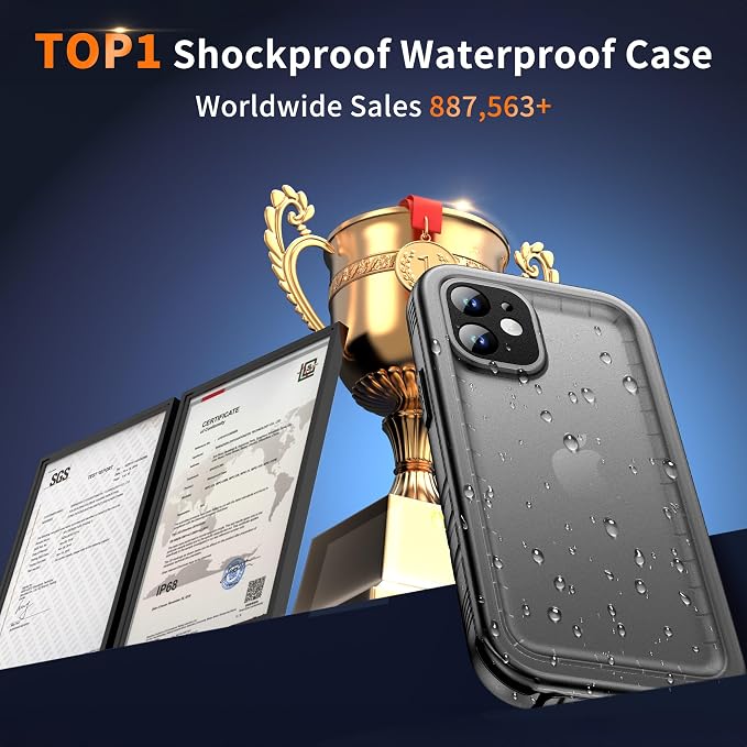 Cozycase Compatible with Waterproof iPhone 11 case, Built-in Screen Protector - Image 12