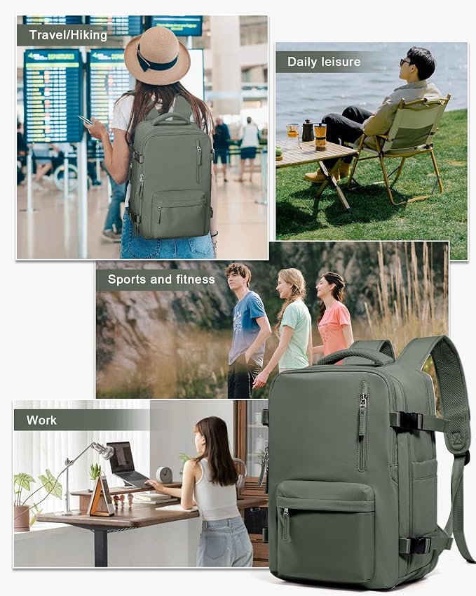 WONHOX Large Travel Backpack Carry on Flight Approved Laptop Work Business - Image 7