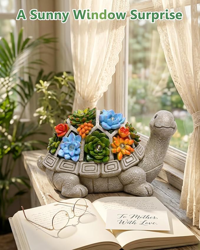 Nacome Solar Garden Outdoor Statues Turtle - Image 7