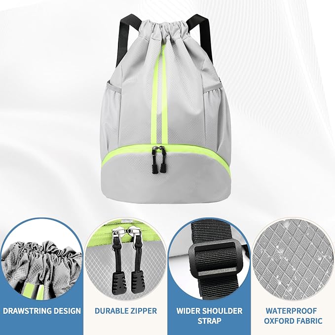 JELUTAR Drawstring Backpack Gym Bag - Image 3