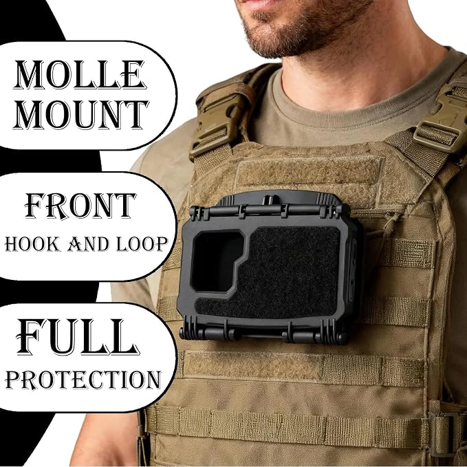 Multi-Functional Tactical Chest Phone Mount, Outdoor MOLLE Chest Navigation - Image 3