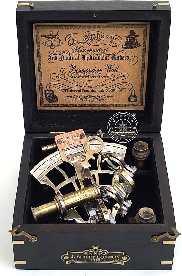 J. Scott London Brass Ship Sextant - Image 6