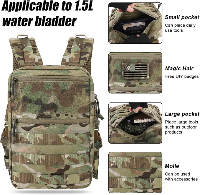 PETAC GEAR Tactical Molle Hydration Pack - Image 3