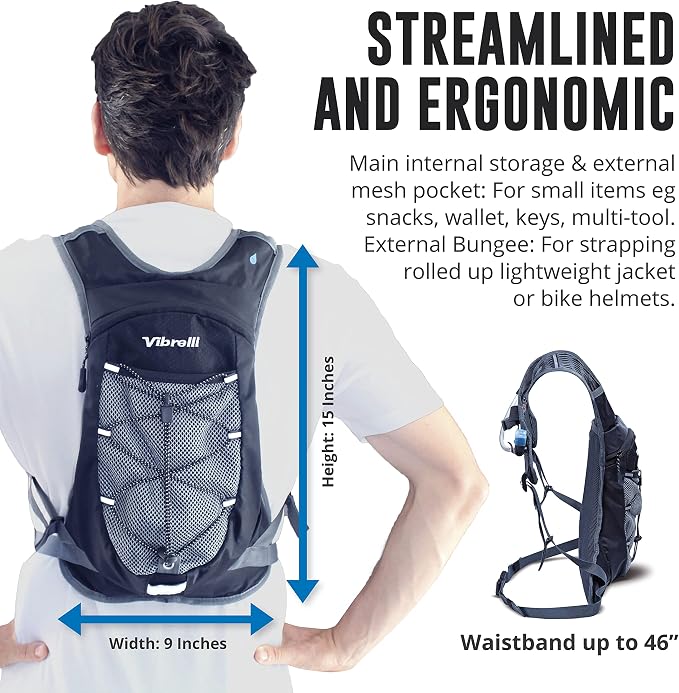 Vibrelli Hydration Backpack & 2L Hydration Bladder - Image 3