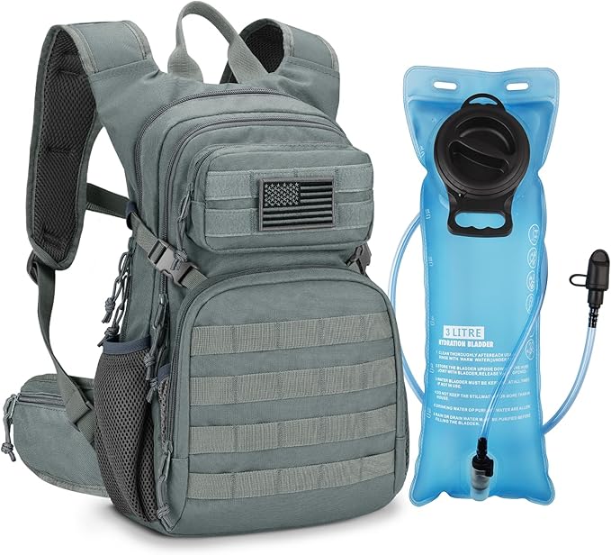 CVLIFE Hydration Backpack with 3L TPU Tactical Water Bladder, 22L Hiking by CVLIFE
