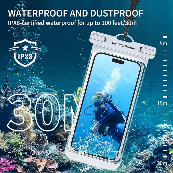 UNBREAKcable Waterproof Phone Pouch-2 Pack IPX8 Waterproof Phone Case - Image 2