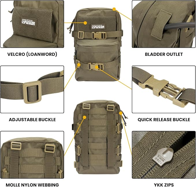 EXCELLENT ELITE SPANKER Tactical MOLLE Hydration Backpack Water Bladder Carrier - Image 3