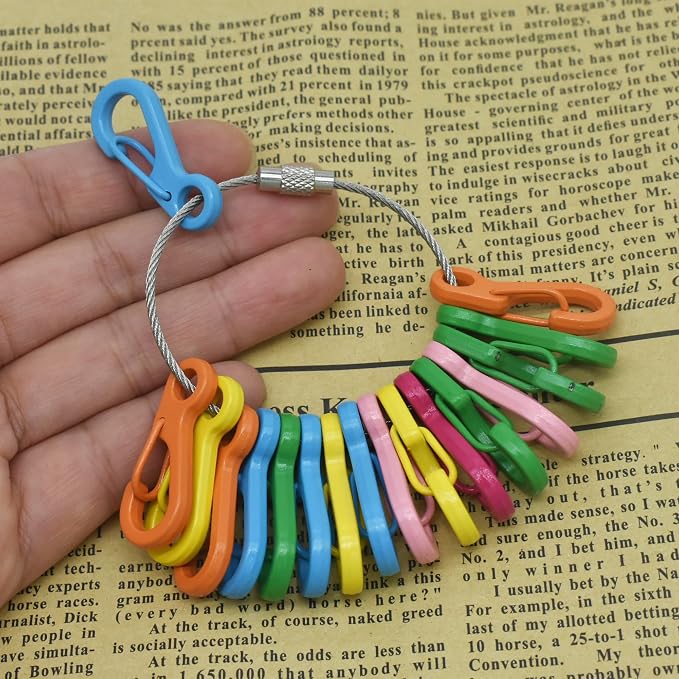 Mini Carabiner Clips with Metal Spring Wiregate Hook and Little Eye Hole - Image 4