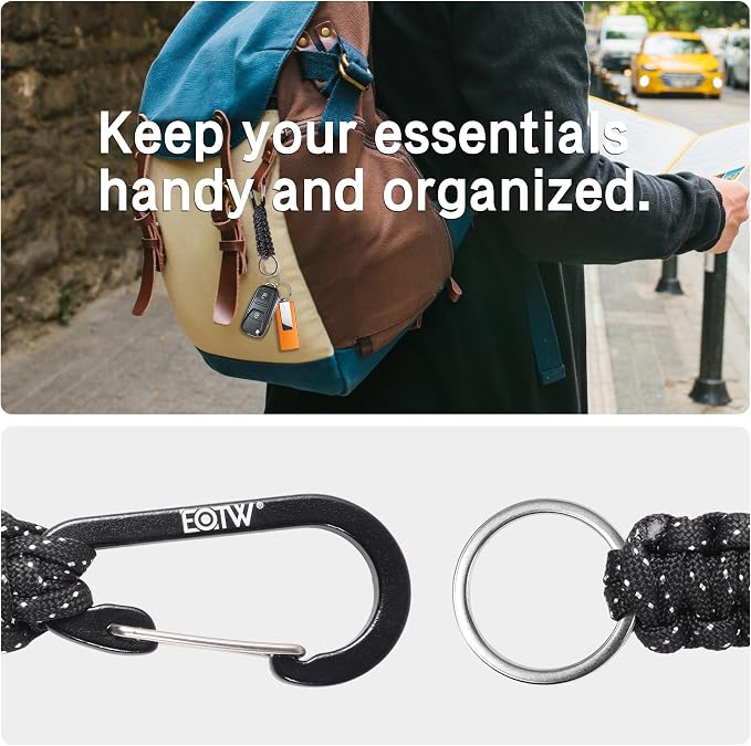 EOTW Paracord Keychain for Men Women Paracord Carabiner Backpack Keychain - Image 5