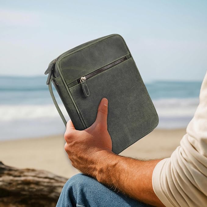 LEATHER VILLAGE Handmade Vintage Leather Bible Cover - Image 5