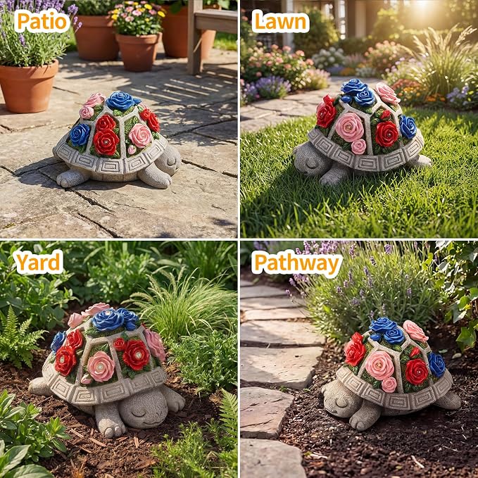 Solar Garden Decor Outdoor Turtle Statue - Image 5