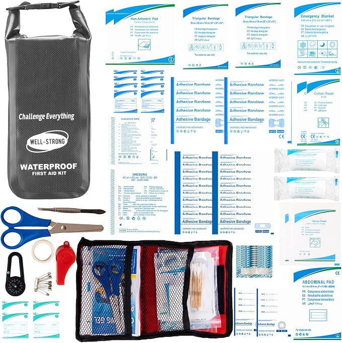 Boat First Aid Kit Waterproof, WELL-STRONG Marine Emergency Kit - Image 8