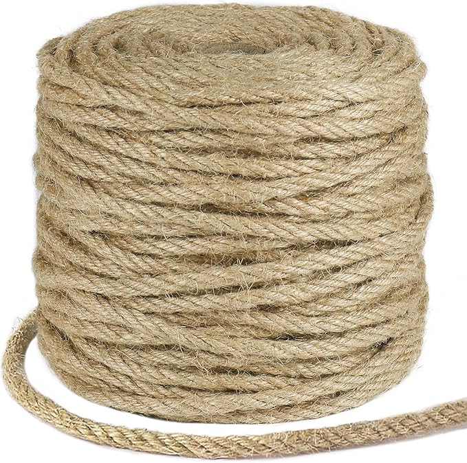 Tenn Well 5mm Jute Rope, 295 Feet 4Ply Twisted Thick Twine Rope by TennWell