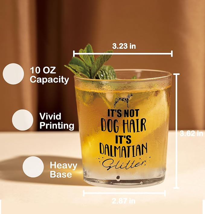 Nogrit Dalmatian Gifts, Whiskey Glasses 10 oz, Dog Lovers Gifts, Funny It's Not - Image 2