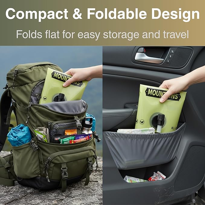 Camping Water Container 2 Gallon Collapsible Water Jug - Image 3