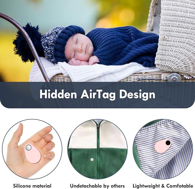 for Airtag Holder for Kids Baby Toddler Hidden 2 Pack GPS Tracker Case - Image 2