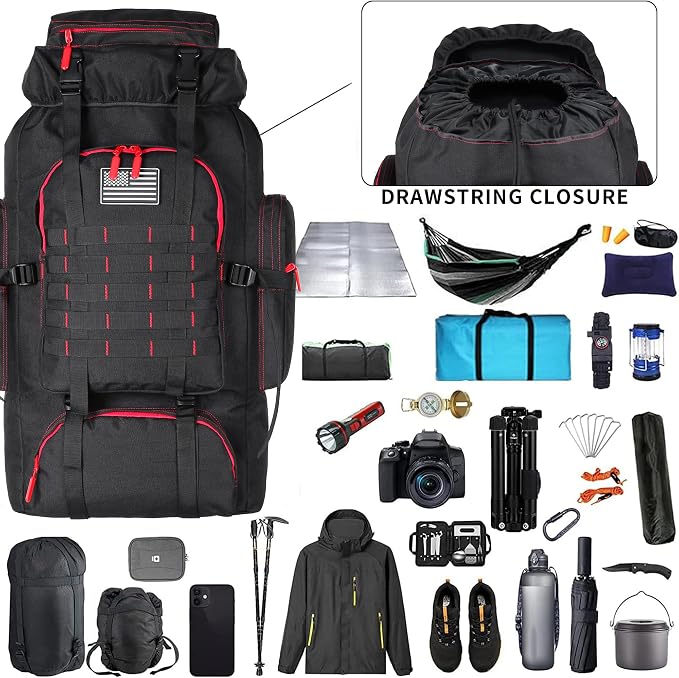 Hiking Backpack for Men 70L/100L Camping Backpack Military Rucksack Molle 3 - Image 4