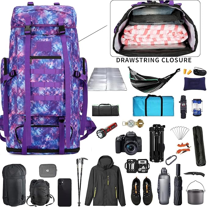Hiking Backpack for Men 70L/100L Camping Backpack Military Rucksack Molle 3 - Image 4
