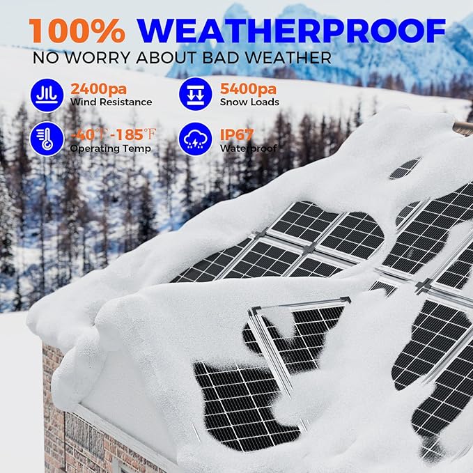 Voltset 100W 12V Solar Panel, High Efficiency 9BB Cell Monocrystalline Solar - Image 5