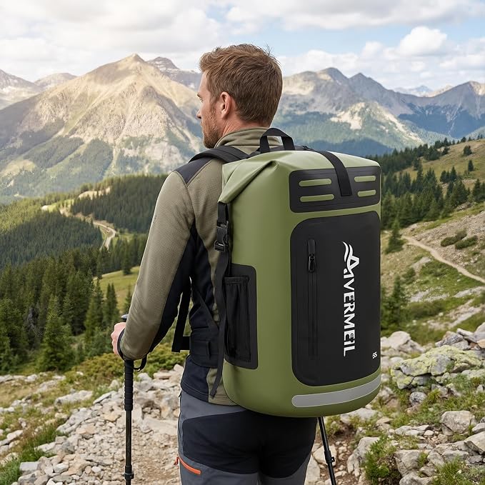 Waterproof Dry Bag with Waterproof Phone Case and small waterproof Bag Green - Image 8