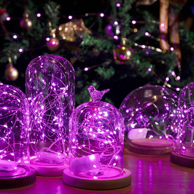 12-Pack LED Fairy Lights 7 Feet Battery Powered Waterproof Silver Wire 20 Slim - Image 7