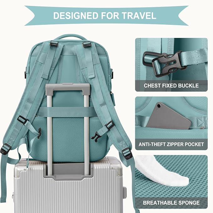 coowoz Large Travel Backpack For Women Men, Carry On Backpack, Hiking Backpack - Image 7